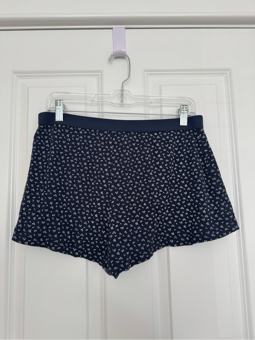 Boutique Navy Floral Printed Cotton Sleep Shorts NWOT - Picture 4 of 4
